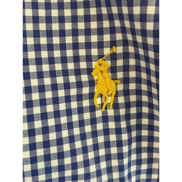 Ralph Lauren Shirt Men’s Blue Gingham Button Down Long Sleeve XL New - Picture 3 of 6